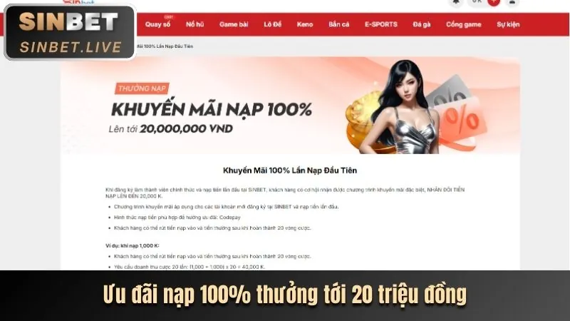 Khuyến mãi nạp tiền lần đầu tại 789 Club